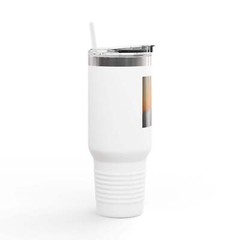Insulated Travel Mug with Scenic Sunset Design – 40oz