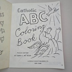Vintage St. Joseph Catholic ABC Coloring Book Brand New 32 Pages