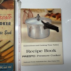 Presto Pressure Cooker Recipe Books Lot – Models 403 404 406 & 1960s VTG Manuals