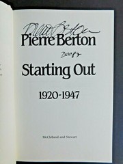 SIGNED autobiography celebrity historian PIERRE BERTON hardcover 342 pages NF