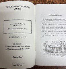 Original Boudreau Tibodeau Jokes South Louisiana Book One Cajun Folklore PB