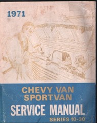 1971 Chevrolet Chevy Van Sportvan 10-30 Service Manual MN3011