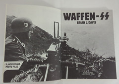WAFFEN-SS by Brian L. Davis Blandford War Photo Files (1987, PB)