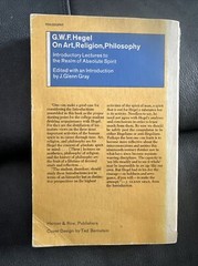 On Art, Religion, Philosophy by G.W.F. Hegel 1970 Mass Market Paperback Classic