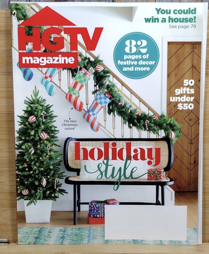 HGTV Magazine Holiday Style 50 Gifts Under $50 82 Pages of Festive Decor