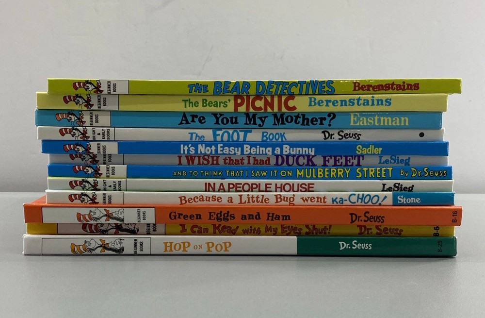 Dr. Seuss Beginner Books Lot 12 Hardcover Various Titles EUC Mulberry Street