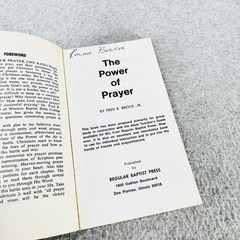 The Power of Prayer Fred R. Brock Jr. 1975 Christian Study Guide Regular Baptist