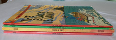 Adventures of Tintin Herge 4 Book – Moon, Black Island, America & Tibet 1968