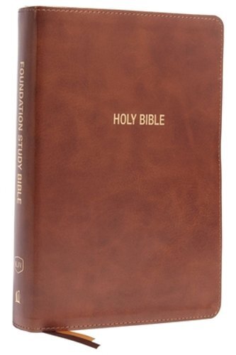 Kjv, Foundation Study Bible, Large Print, Leathersoft, Brown, Red Letter,: New