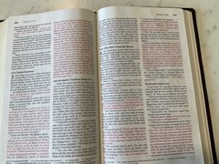 Bible NIV 1984 Thinline Burgundy Bonded Leather Sewn Binding Good Condition