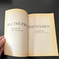 All the President’s Men Bob Woodward Carl Bernstein Simon & Schuster 1994 PB