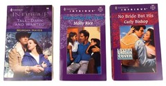 7 Harlequin Intrigue Paperback Books ~ Romance Suspense ~Secret Agent Santa
