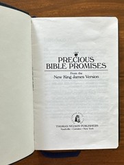 Precious Bible Promises NKJV Jim Tammy Bakker Blue Leather Thomas Nelson Box