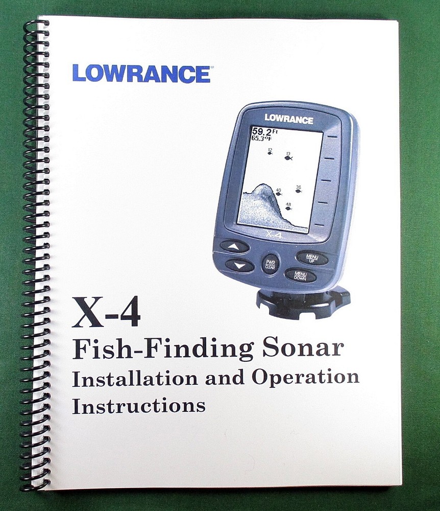Lowrance X-4 Instruction Manual: 44 Pages & Protective Covers