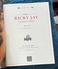 The Ricky Jay Collection Catalog Part II Oct. 28, 2023, Hardcover Book