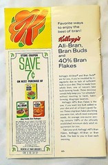 VINTAGE 1971 KELLOGG’S ALL-BRAN BRAN BUDS/ FLAKES COUPON $0.07 CENTS AND AD PAGE