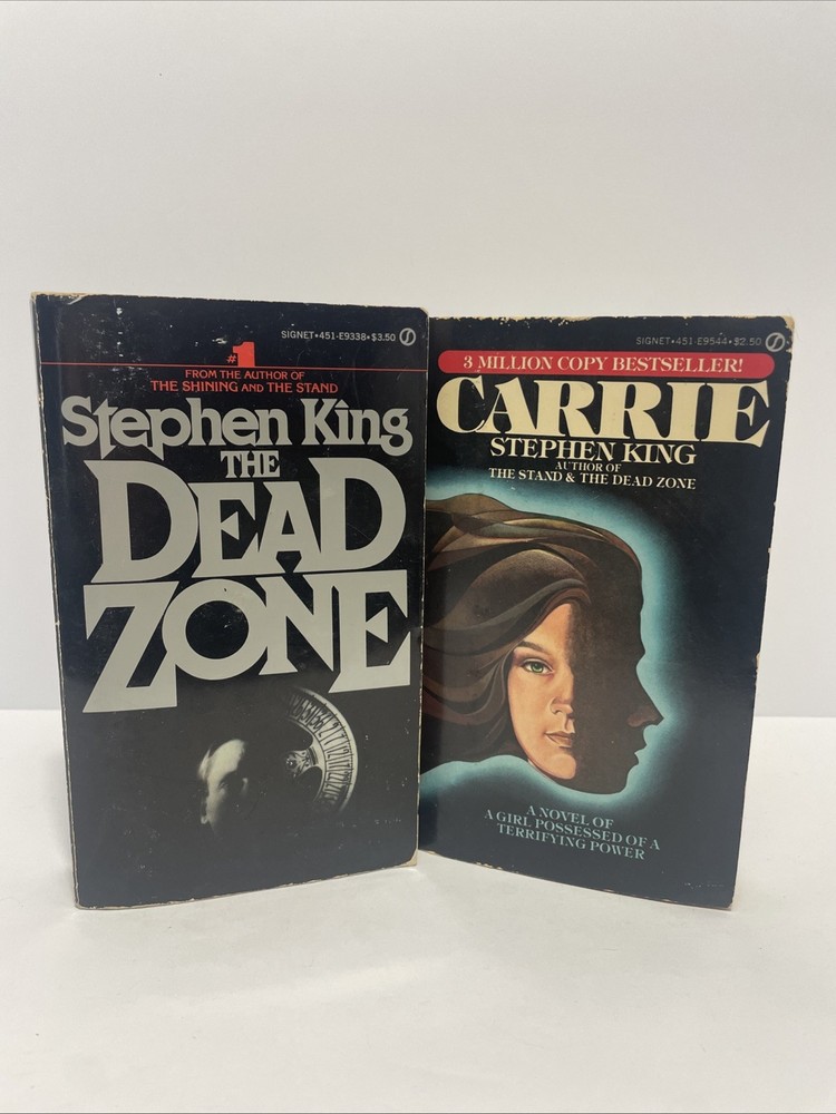Stephen King Vintage Paperback Lot Of 2, The Dead Zone (1980), Carrie (1975)