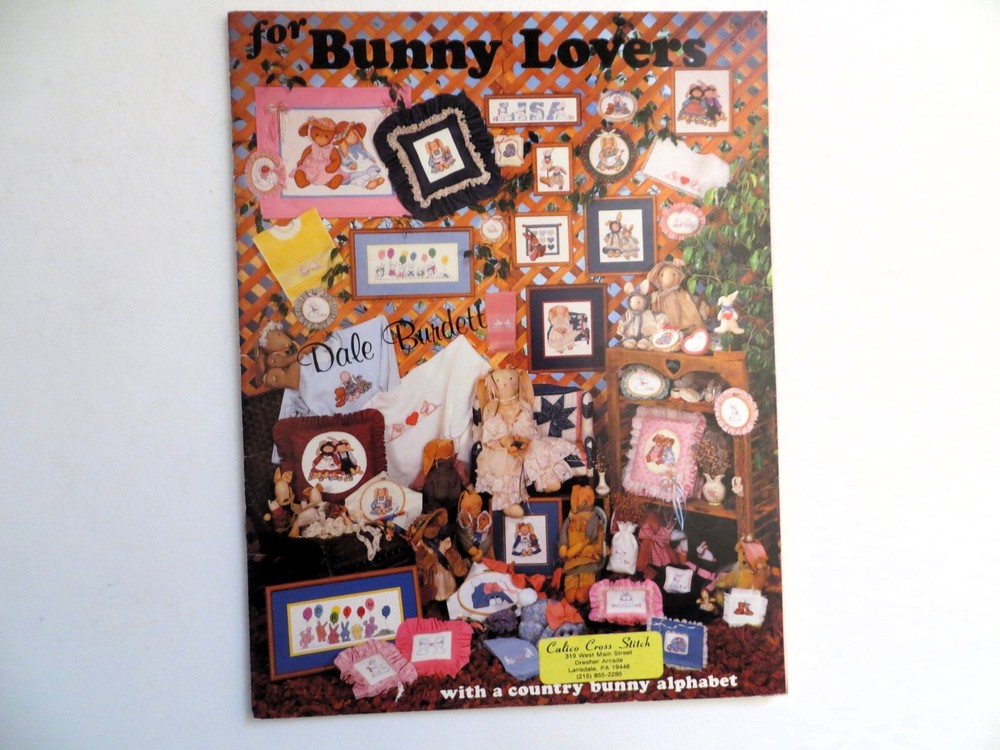 For Bunny Lovers Cross Stitch Book Dale Burdett Country Bunny Alphabet 36 Pages