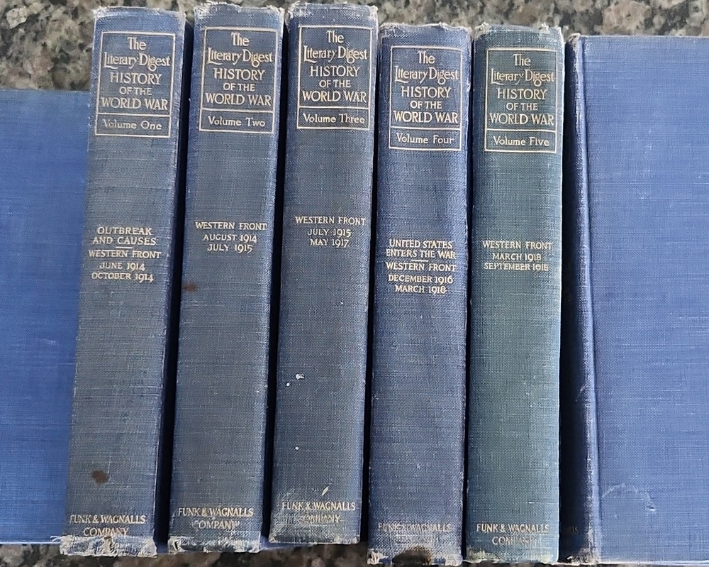 The Literary Digest History of the World War 10 Vol Illustrated HC 1919
