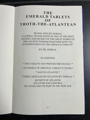 The Emerald Tablets of Thoth-The-Atlantean By Doreal Hardcover