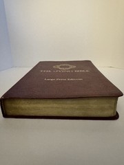 The Living Bible Large Print Red Letter Burgundy Leather Tyndale 1986