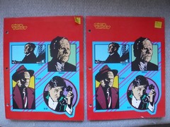 Dick Tracy Lot Giant Sticker Fun Coloring Book + 2 Folders 1990 Golden Vintage