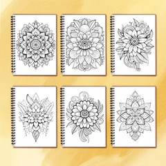 Spiral Coloring book -30 Sheets adult coloring book, 11.3 x 8.3 inches, 100g thi