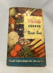 Vintage PRESTO Pressure Cooker Recipe Book Cookbook Instructions Models 403-406