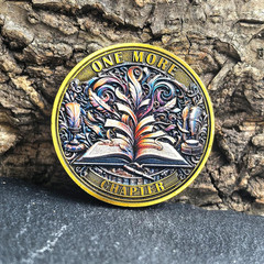 One More Chapter and Go to Bed Decision Maker Coin – Perfect for Book Lovers and