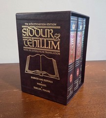 Schottenstein Siddur & Tehillim Interlinear Translation 3 Vol Set HC