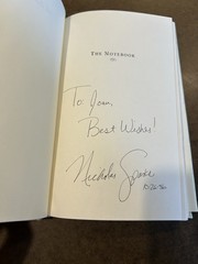 SIGNED!!! The Notebook by Nicholas Sparks (Hardcover) 1st Edition, 1st Print