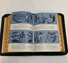The Holy Bible 1950 Golden Book Edition Thumb Leather Binding KJV USA