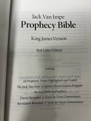 KJV Jack Van Impe Prophecy Bible Burgundy Leather Red Letter Limited Special Ed.