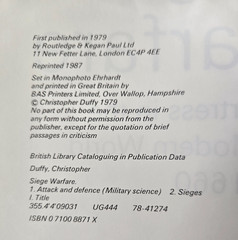 Siege Warfare: The Fortress in the Early Modern World, 1494-1660, 1987 HC/DJ/VG