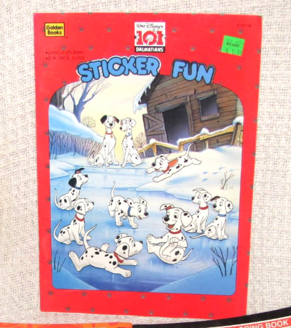 Golden Books 101 Dalmatians Sticker Fun Book NEW