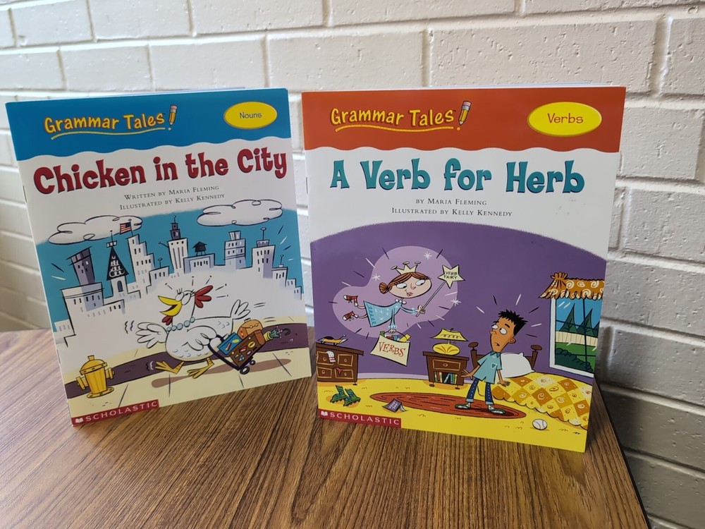 Grammar Tales Nouns & Verbs Set of 2 Paperback Books By Maria Fleming