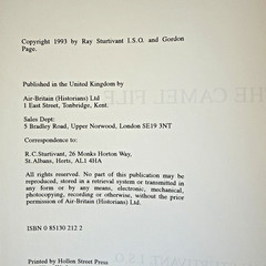 Sopwith Camel The Camel File Air Britain Publication Sturtivant & Page WWI 1993