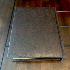Vintage 1970 Lg.King James Version Red Letter Bible-Gold Gild Faux Leather Bound
