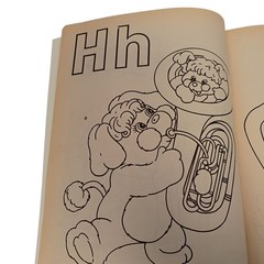 Vintage 1986 Popples’ ABC Coloring Book -Happy House 1 Page Has An Ink Spot