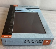 NCV Center Column Reference Bible Burgundy Bonded Leather Red Letter