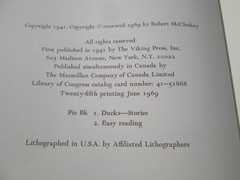 Make Way For Ducklings by Robert McCloskey The Viking Press 1969 HC