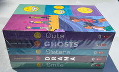 Raina Telgemeier Collection Box Set (Smile, Drama, Sisters, Ghosts, Guts) New!