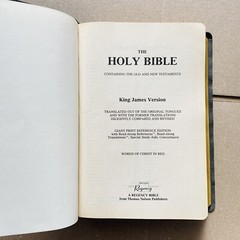 🔥1990, Nelson Regency Holy Bible King James Version Giant Print Red Letter