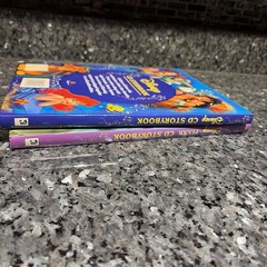 Lot Of 2 – Disney CD Storybook – Lion King Little Mermaid Toy Story Aladdin Bugs
