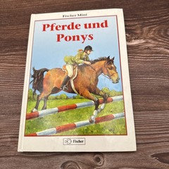 2 German Childrens Books HC Animals Horses Pony Jungle Tiger Fisher Reader Lot