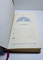 Liberty Annotated Study Bible KJV Genuine Leather Jerry Falwell Baptist Rare OOP
