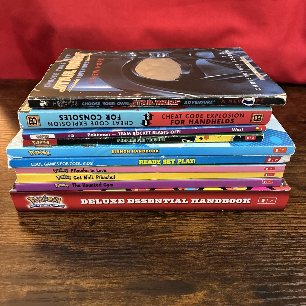 Mixed Lot Books Pokemon Variety Guides Star Wars Team Rocket Cheat Codes 2000s