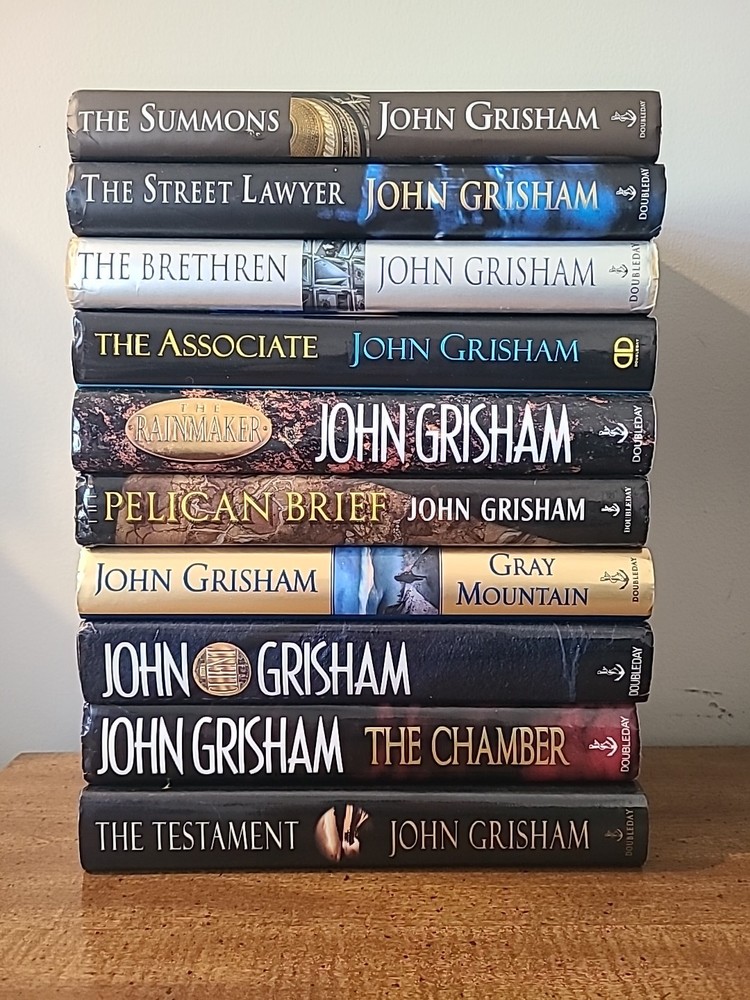 Lot Of 10 John Grisham Hardcover Books Very Good Condition 1st Editions