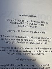 Bloody Sunset; Alexander Fullerton, 1991 FIRST EDITION (UK) LIKE NEW