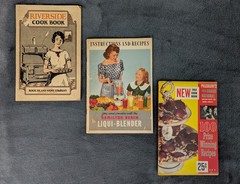 Lot 3 VTG advertising cookbooks Riverside Hamilton Beach Pillsbury 1920s-1950s